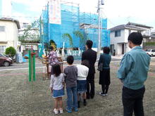 米ヶ袋で自然素材と県産材の家・地鎮祭