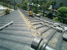仙台市泉区泉ヶ丘で雨漏りしていた瓦屋根の修理を行いました。